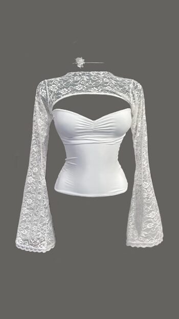 Chemisier Neve e Colar Rosa Branca