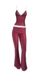 Conjunto Blusa Coquette e Calça Bailarina Vinho