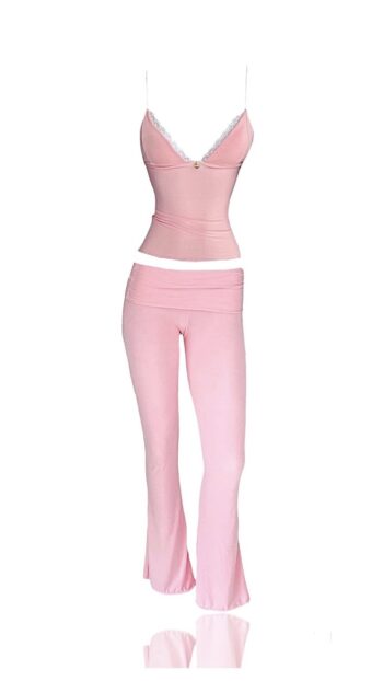 Blusa e Calça Coquette Rosa Bebê